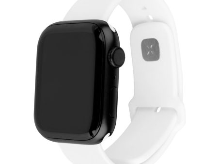 Apple Watch (42 44 SE 45 46 49mm) Fixed Sporty Silikone Rem Sæt - Hvid For Cheap