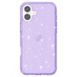 EIDERWOOD iPhone 16 Hybrid Plastik Cover - Lilla Glitter For Sale