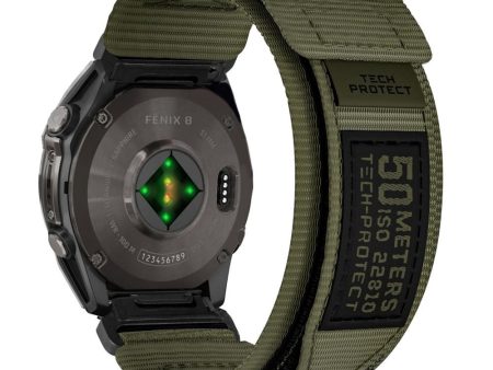 Universal Garmin 22mm QuickFit Tech-Protect Scout Pro Stof Rem - Grøn Online Sale