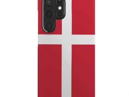 EIDERWOOD Samsung Galaxy S22 Ultra Hård Plastik Cover - Danmarks Flag For Discount