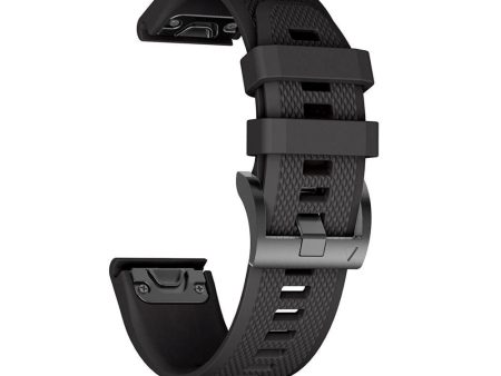 Universal Garmin 26mm QuickFit Rem Tech-Protect Smooth Silikone Rem - Sort Online