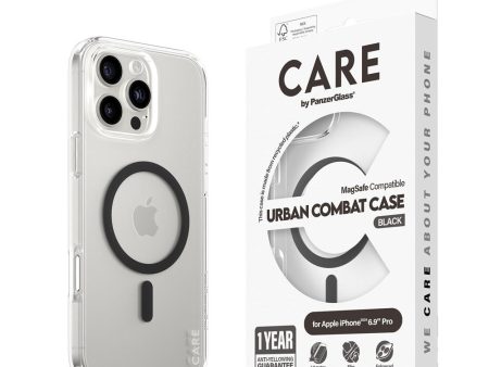 CARE by PanzerGlass iPhone 16 Pro Max FLAGSHIP Urban Combat Case - MagSafe Kompatibel - Transparent   Black Sale