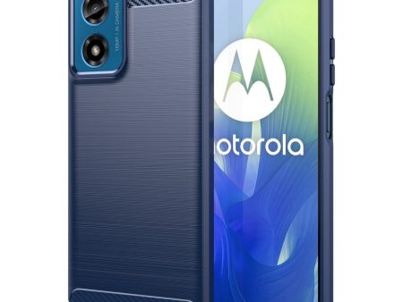 EIDERWOOD Motorola Moto G04   G24   G24 Power Brushed Carbon Cover - Blå Online