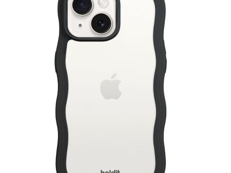 Holdit iPhone 15   14   13 Wavy Case - Black   Transparent For Cheap