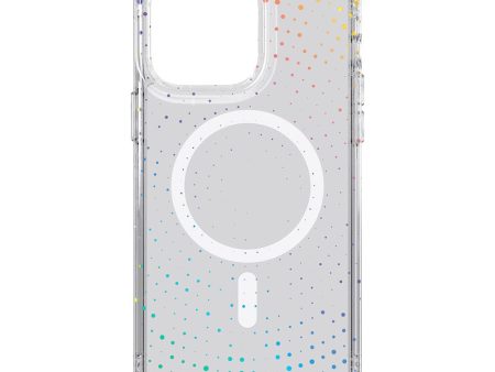 iPhone 14 Pro Max Tech21 EVO Sparkle Cover - MagSafe Kompatibel - Gennemsigtig m. Skinnende Prikker on Sale