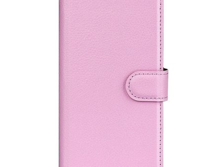 Sony Xperia 1 V Litchi Læder Cover m. Pung - Lyserød For Sale