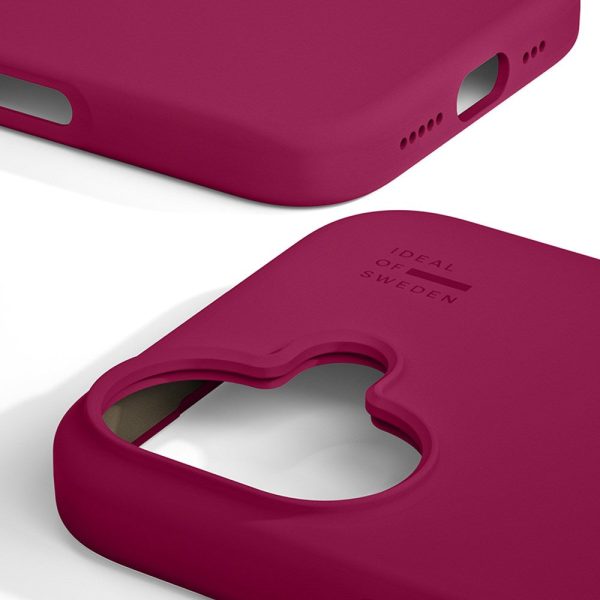 iDeal Of Sweden iPhone 16 Silicone Case - MagSafe Kompatibel - Cranberry Online now