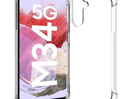 Samsung Galaxy M34 (5G)   F34 (5G) Drop-Proof Fleksibelt Plastik Cover - Gennemsigtig For Sale