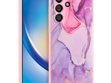 Samsung Galaxy A34 (5G) Tech-Protect Fleksibelt Plastik Cover - Colorful Marble on Sale