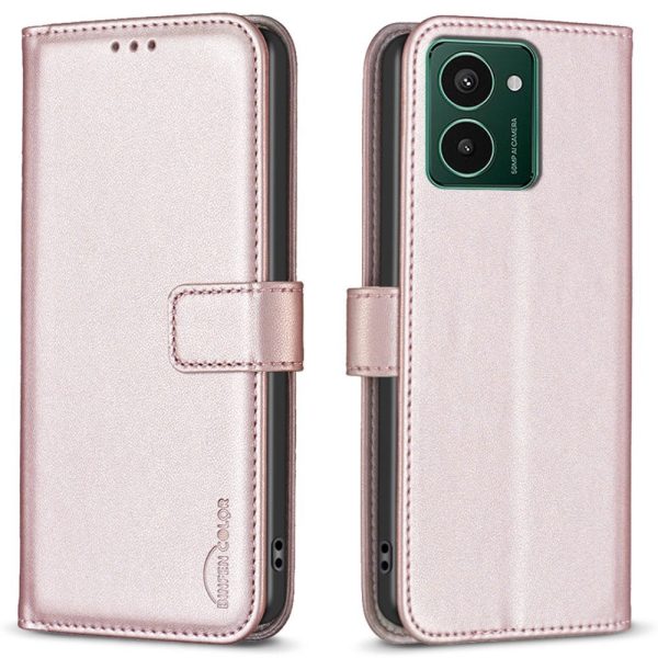 HMD Pulse+ Kunstlæder Flip Cover m. Kortholder & Ståfunktion - Rose Gold Online