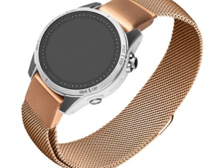 Fixed Universal Garmin 20mm QuickFit Mesh Metal Rem - Rose Gold For Sale