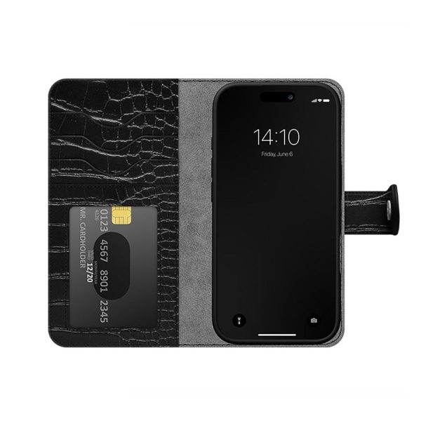 iDeal Of Sweden iPhone 16 Magnet Wallet+ - Croco For Cheap