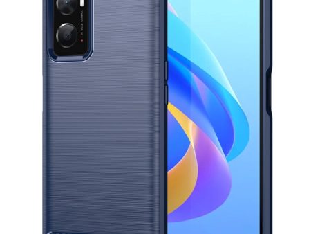 Oppo A76   Realme 9i Brushed Carbon Cover - Blå Fashion