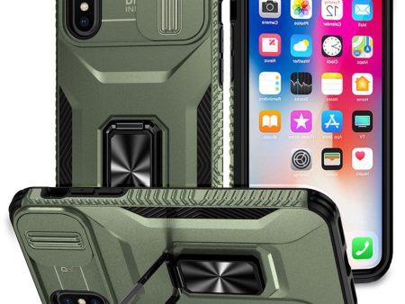 EIDERWOOD iPhone X   XS Håndværker Cover m. Magnetisk Kickstand & Cam Slider - Grøn For Discount