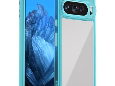 EIDERWOOD Google Pixel 9   9 Pro Hybrid Plastik Cover - Gennemsigtig   Blå Hot on Sale