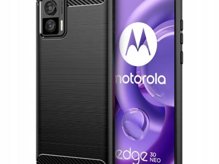 Motorola Edge 30 Neo Tech-Protect Fleksibelt Plastik Cover Carbon - Sort Online Sale